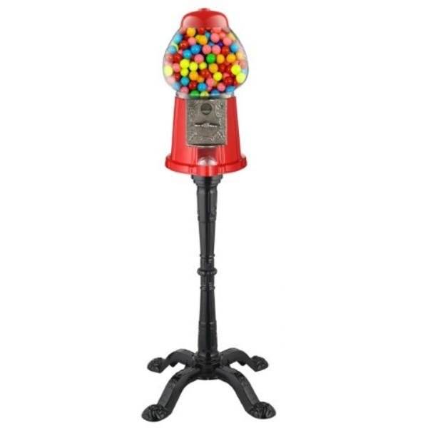 Great Northern Popcorn 6260 Great Northern 15" Vintage Candy Gumball Machine and Bank with Stand - Everyone Loves Gumballs! 217223GUZ